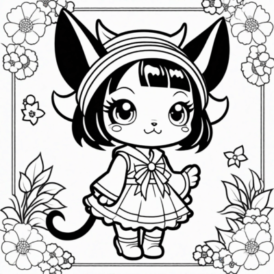 Kuromi Coloring Book