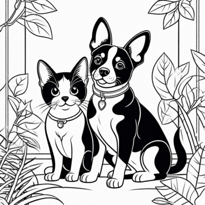 Pet Animals Coloring Book
