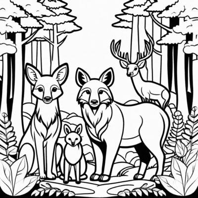 Woodland Friends Coloring Adventure