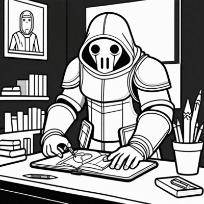 Among Us Kill Coloring Page