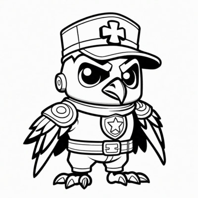 Brawl Stars Crow Coloring Page