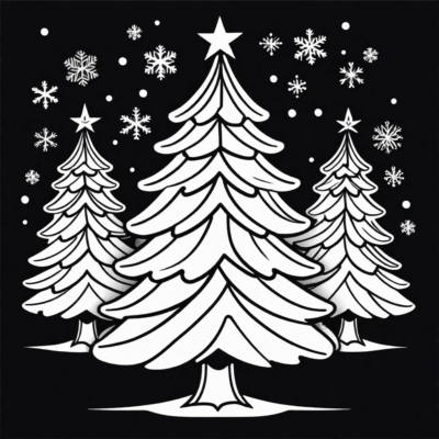 printable Christmas tree coloring pages