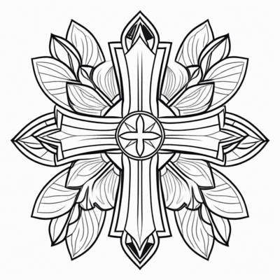 cross coloring pages