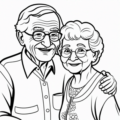 Coloring Pages for Grandma and Grandpa