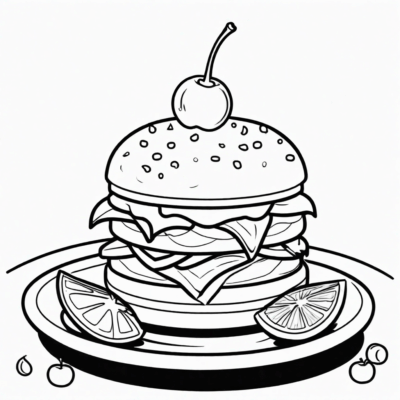 Food Coloring Pages for Printing