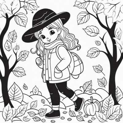 autumn coloring pages for printing