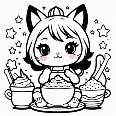 Kawaii Printable Coloring Pages