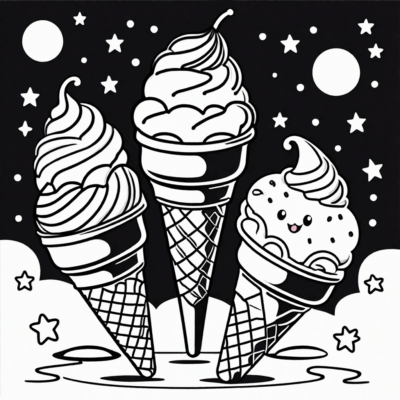 printable ice cream coloring pages