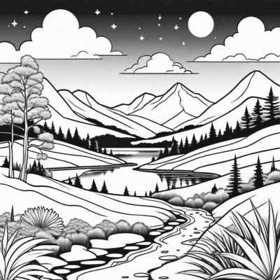 Landscape Coloring Pages