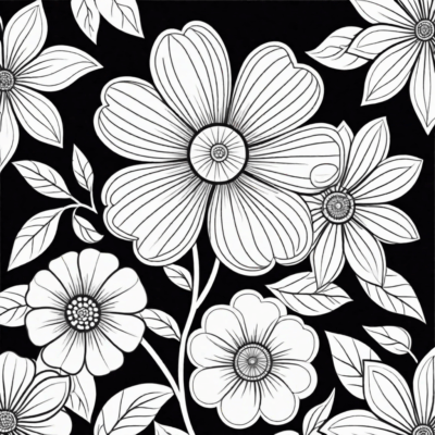 Printable Flower Coloring Pages