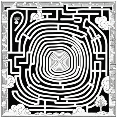 maze coloring book