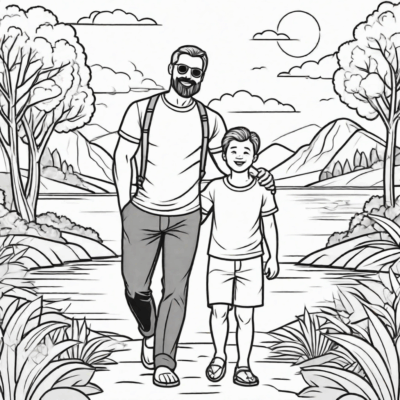Father’s Day Coloring Pages