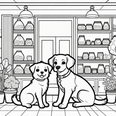 Pets Shop Coloring Book