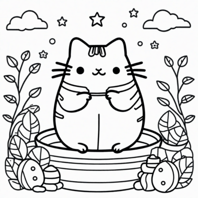Pusheen Coloring Pages to Print
