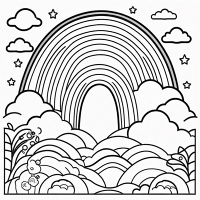 Rainbow Coloring Pages
