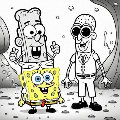 SpongeBob Squidward Coloring Pages