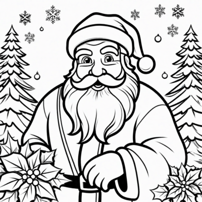 Christmas Coloring Pages Santa