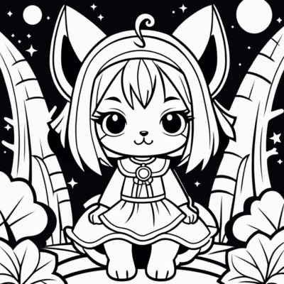 Kuromi Coloring Pages