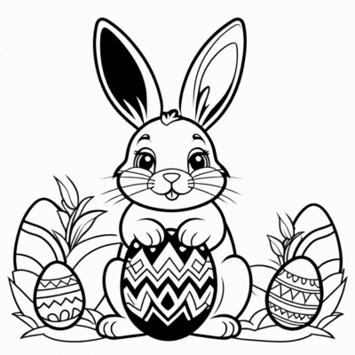 Springtime Bunny Coloring Fun