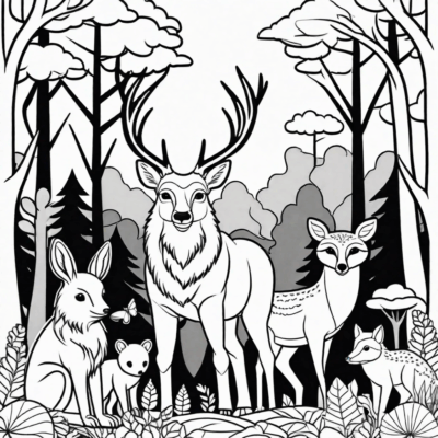 Forest Animals Coloring Pages