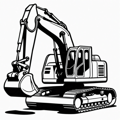 Excavator Coloring Pages to Print
