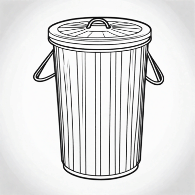 Trash Can Coloring Book