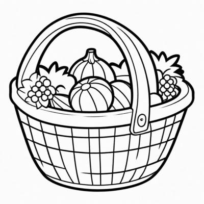 Basket Fun Coloring Book