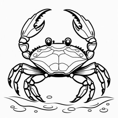 crab coloring page
