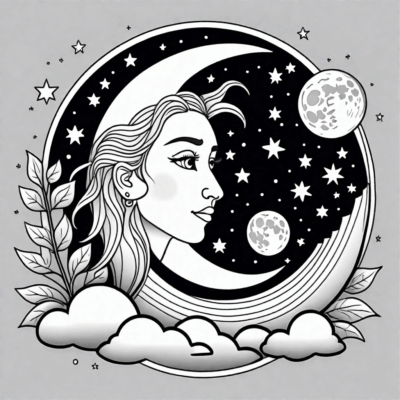 Moon Coloring Book