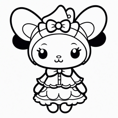Kuromi My Melody Coloring Book