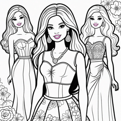 Barbie Dolls Coloring Book