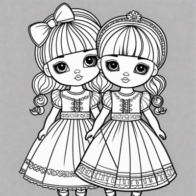 Doll Coloring Pages to Print