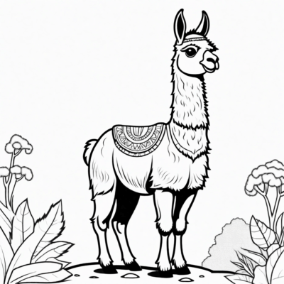 llama coloring book