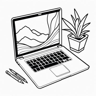 Laptop Coloring Book