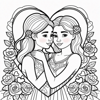 Valentine’s Day Coloring Greeting Cards