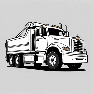 Tow Truck Coloring Page
