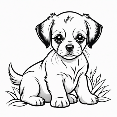 small puppy coloring book