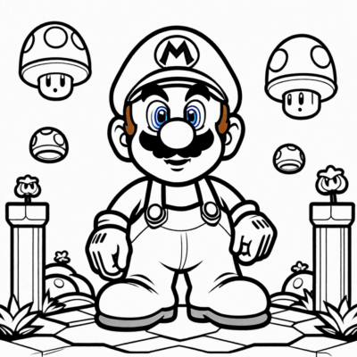 Mario Bros Coloring Book