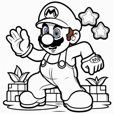Mario Coloring Page for Print