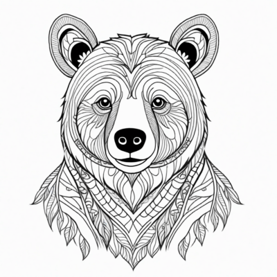 Uszatek the Bear Coloring Pages
