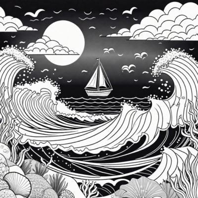 Sea Coloring Book