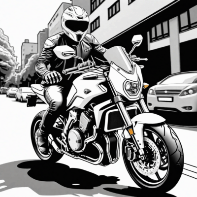 motorcycle coloring page to print