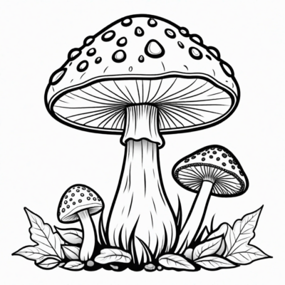 Fly agaric coloring page
