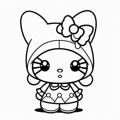 My Melody Coloring Book: Hello Kitty and Kuromi Coloring Book