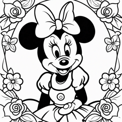 Minnie Mouse Coloring Page to Print