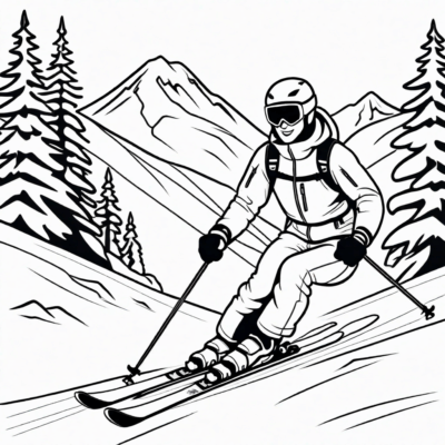 Ski Coloring Book