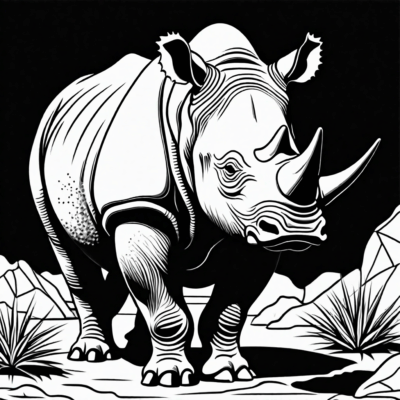 Rhinoceros Coloring Book