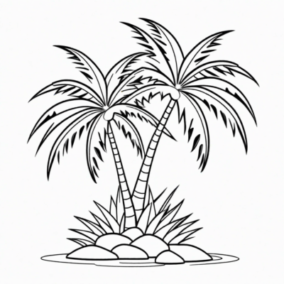 Palm Coloring Page