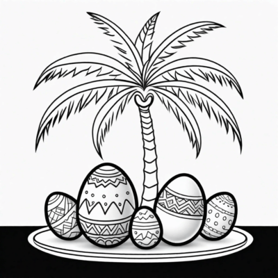 Easter Palm Coloring Page