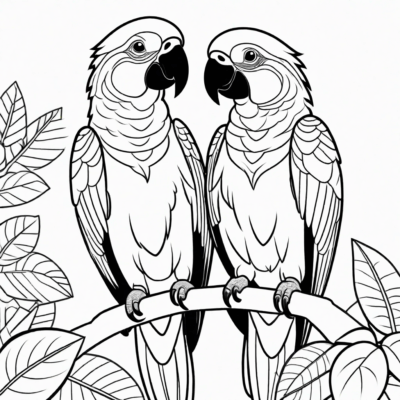 parrot coloring page to print